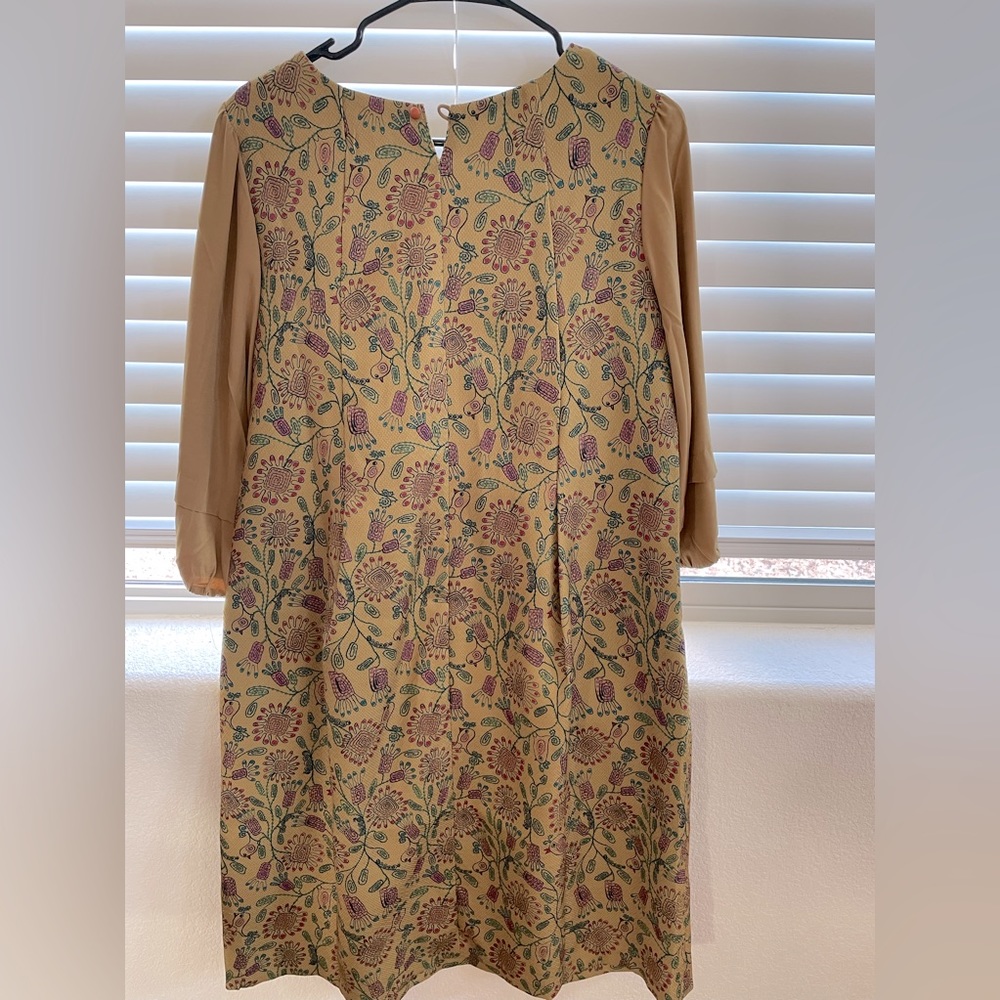 Jocomomola embroider Cotton and linen dress